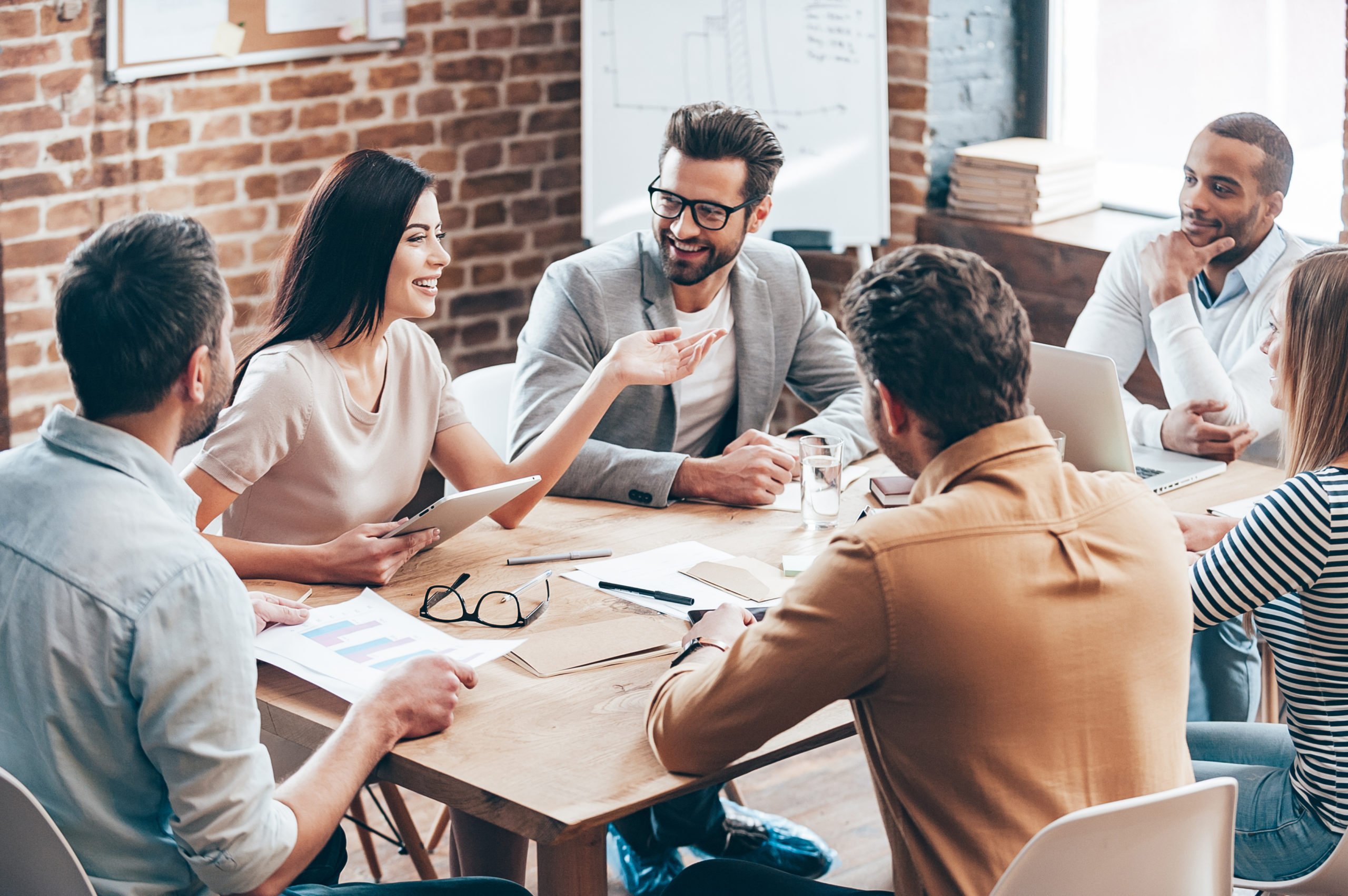 People meeting at a table